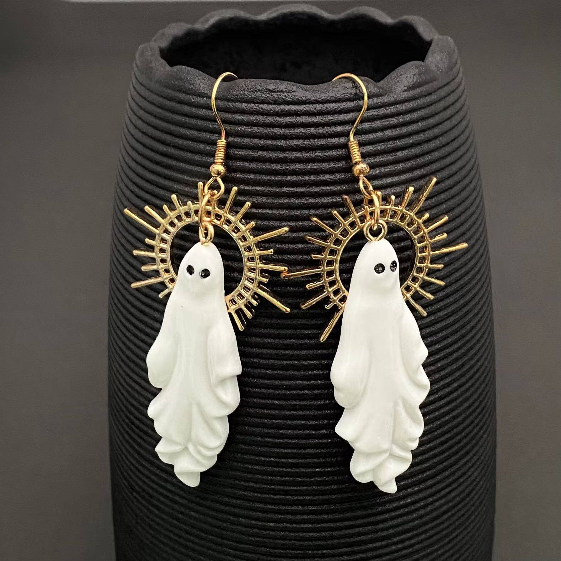 Halloween Jewelry Ghost Dangle Earrings
