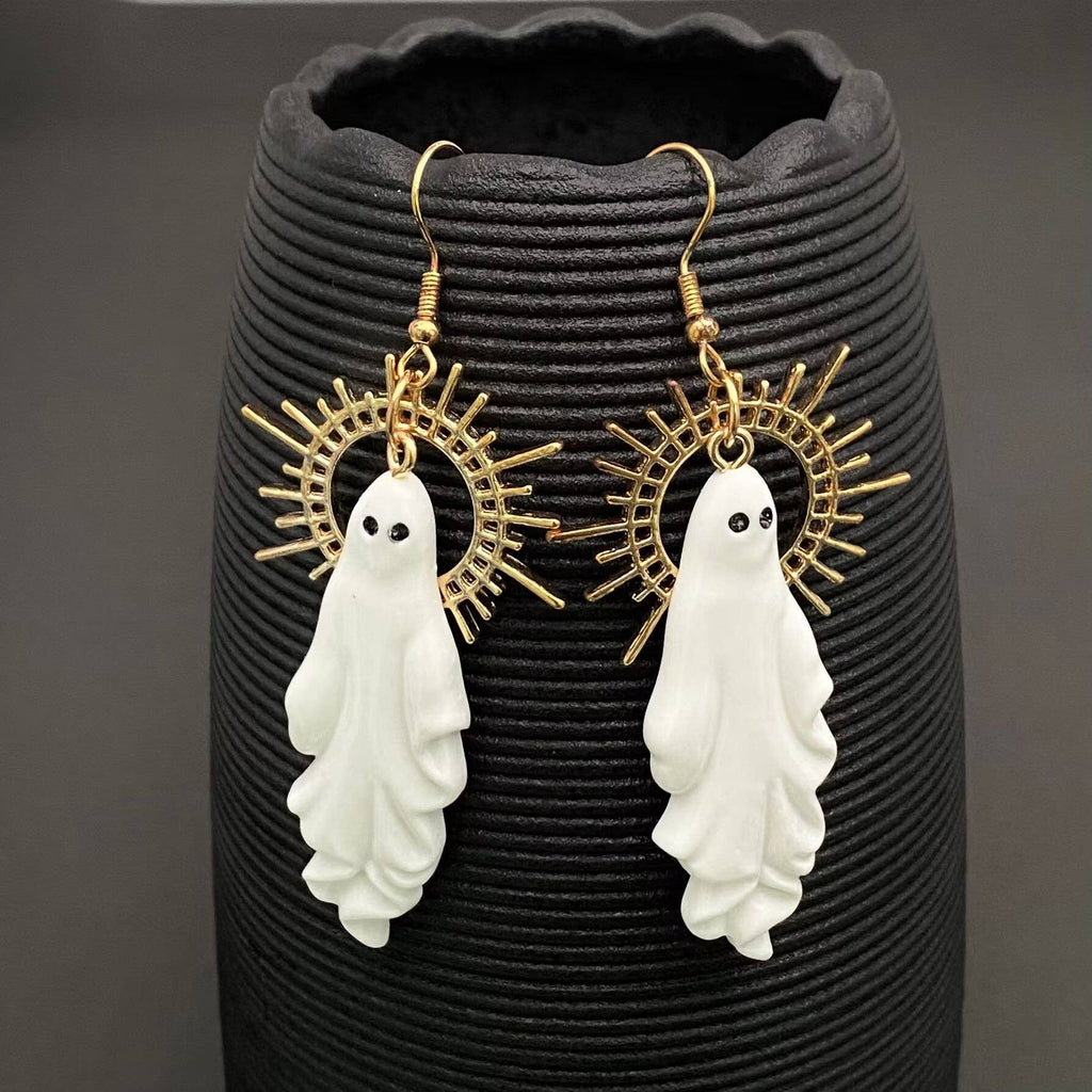 Halloween Jewelry Ghost Dangle Earrings