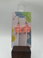 Beth and Bella Art Earrings - Lollipop Stars