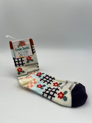 Patterned Crew Socks