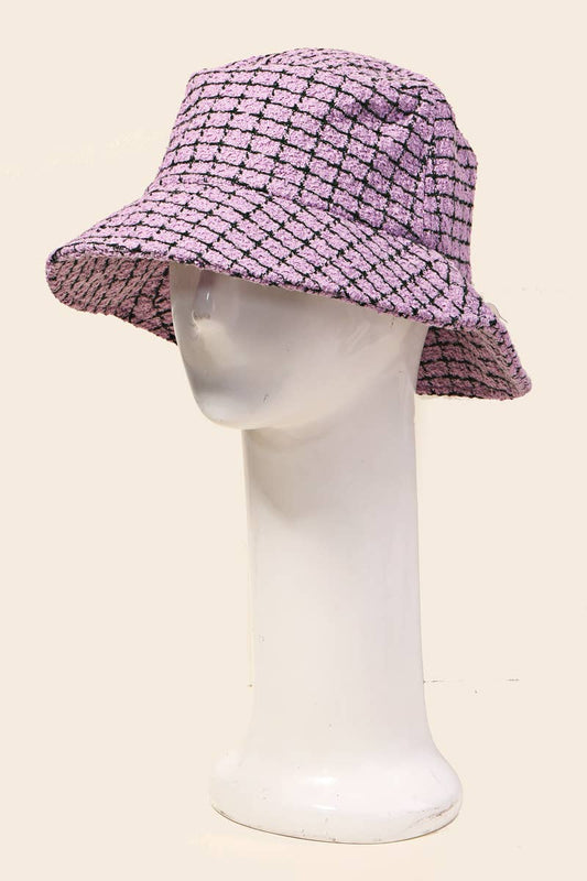 Checkered Pattern Bucket Hat