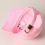 Tuxedo Cat Embroidery Corduroy Baseball Cap