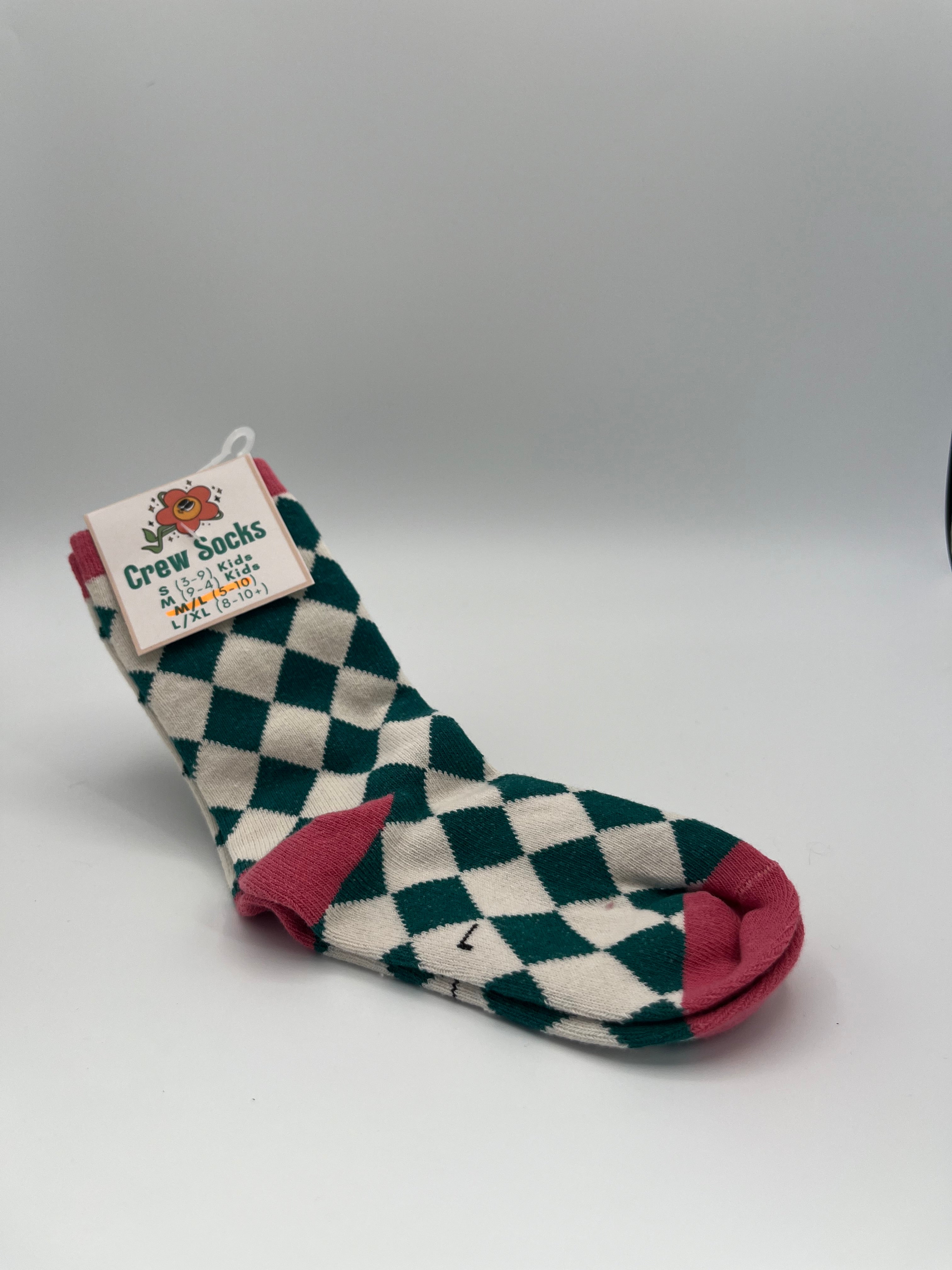 Patterned Crew Socks