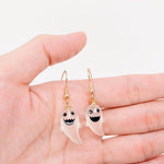Halloween Resin Ghost Pendant Earrings