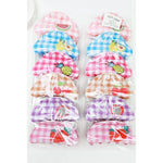 Checkered Fruit Print Curved Claw Clip