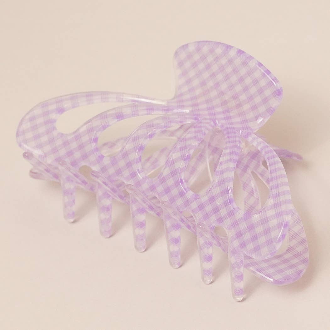 Retro Plaid Claw Clip