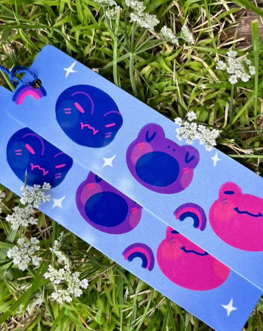 Sour Bunny Studios - Bi Frogs Bookmark