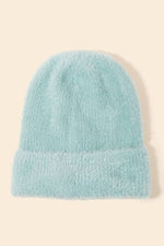 Assorted Color Fuzzy Ribbed Beanie