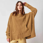 Drop-Shoulder Drawstring Hoodie