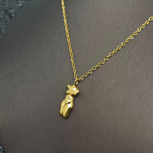 Abstract Beauty Body Charm 18K Gold Plated SS Necklace - FGS