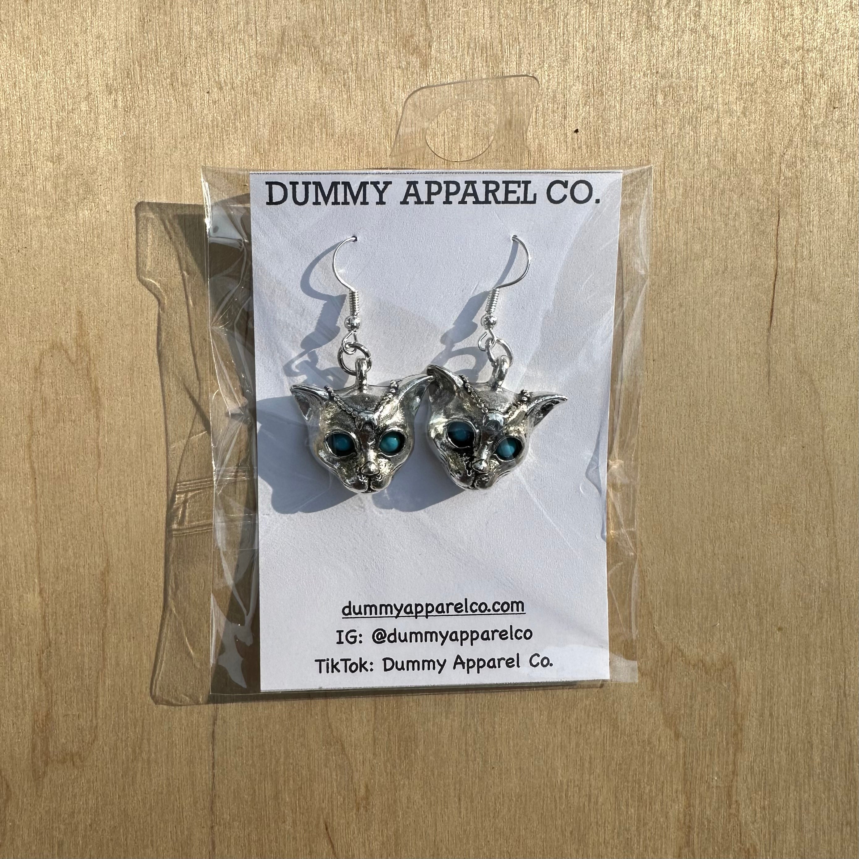 Blue Eyed Kitty Earrings