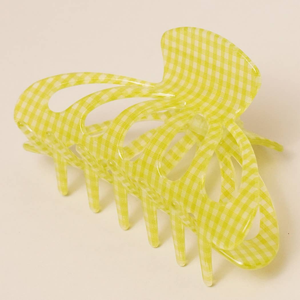 Retro Plaid Claw Clip