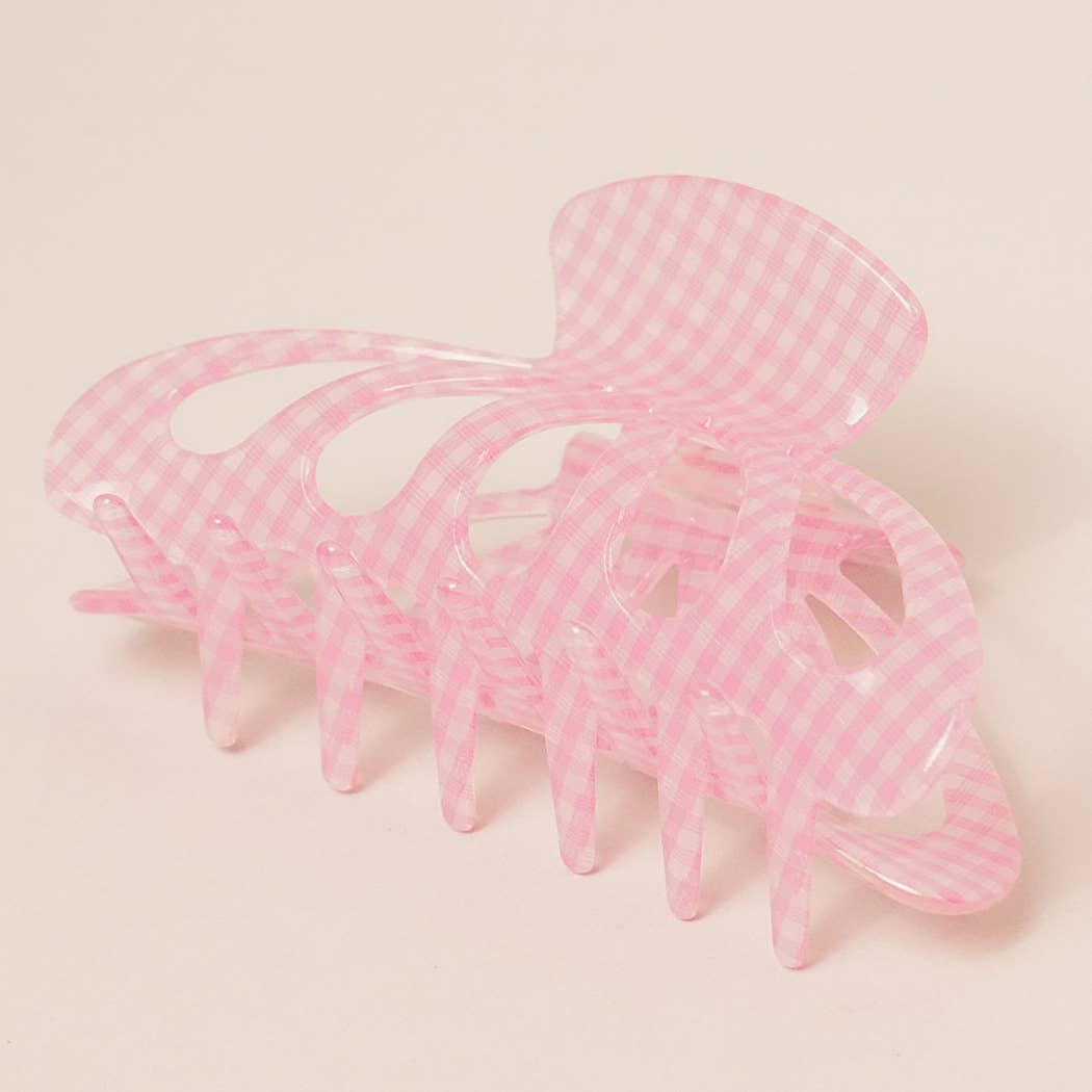 Retro Plaid Claw Clip