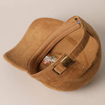 Watercolor Flower Embroidered Corduroy Cap