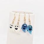 Halloween Resin Ghost Pendant Earrings