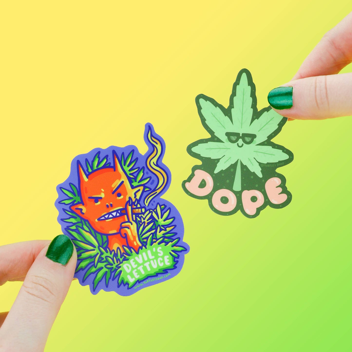 Devil's Lettuce Funny Cannabis Weed Herb Vinyl Sticker