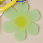 Happy Face Flower Chunky Chain Keyring Bag Charm