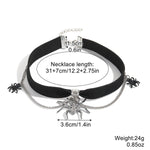 Halloween Gothic Spider Pendant Choker Necklace