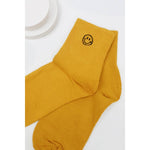 Solid Smiley Embroidered All Year Long Socks