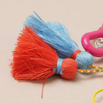 Happy Face Flower Chunky Chain Keyring Bag Charm