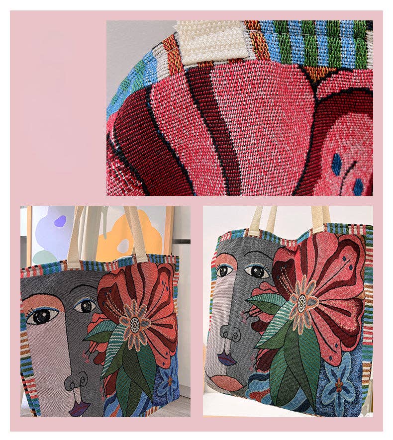 The Muse Embroidered Tote Bag