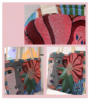 The Muse Embroidered Tote Bag