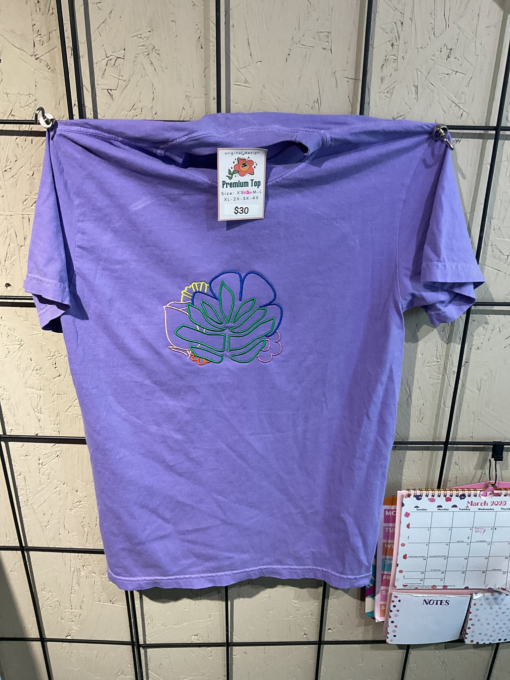 Purple flower shirt