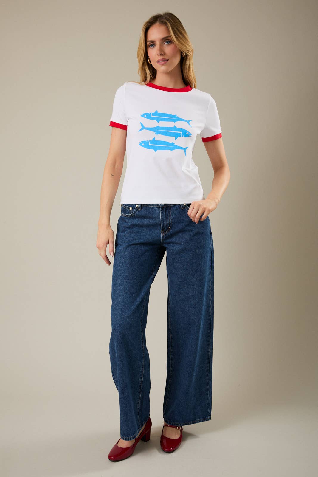 SARDINE GRAPHIC T-SHIRT - CREW NECK SHORT SLEEVE