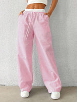 Trendy Striped  Loose Wide-Leg Pants DP25F546