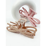 Soft Tone Jumbo Knotted Bow Claw Clip