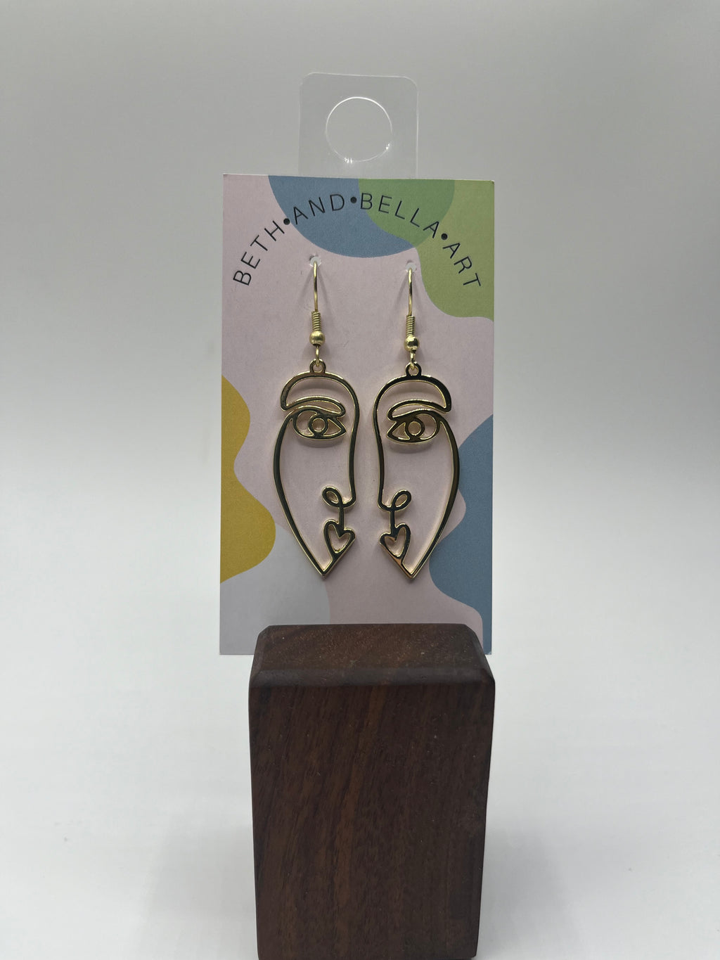 Beth and Bella Art Earrings - Half Face