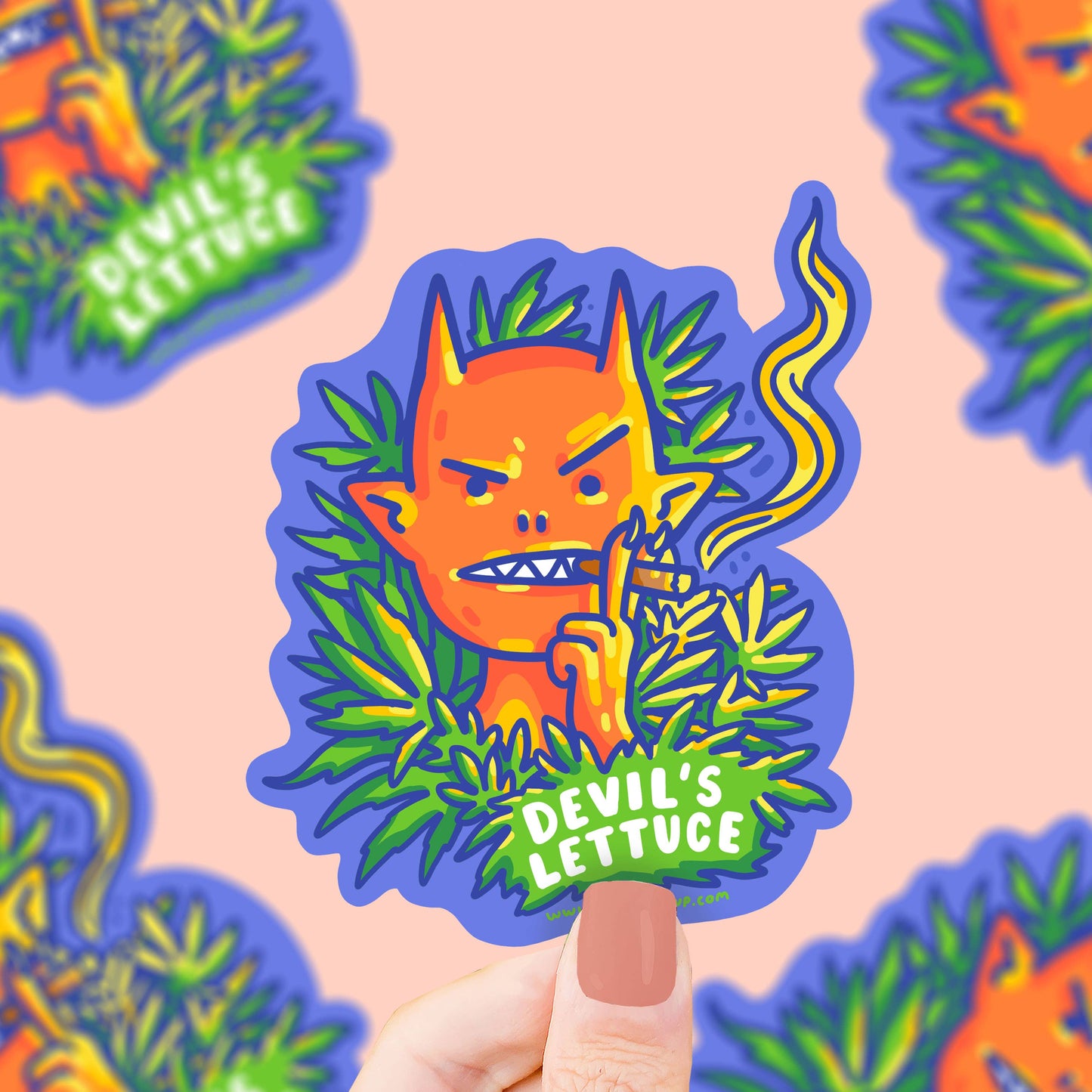 Devil's Lettuce Funny Cannabis Weed Herb Vinyl Sticker