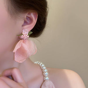 Floral Drop Petal Earrings