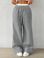 Trendy Striped  Loose Wide-Leg Pants DP25F546