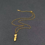 Abstract Beauty Body Charm 18K Gold Plated SS Necklace - FGS