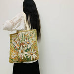 Cosbai - Floral Large Capacity Tote Bag