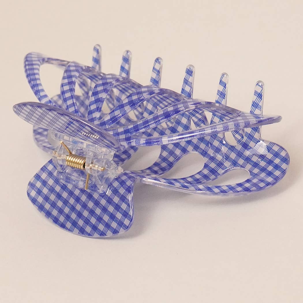 Retro Plaid Claw Clip