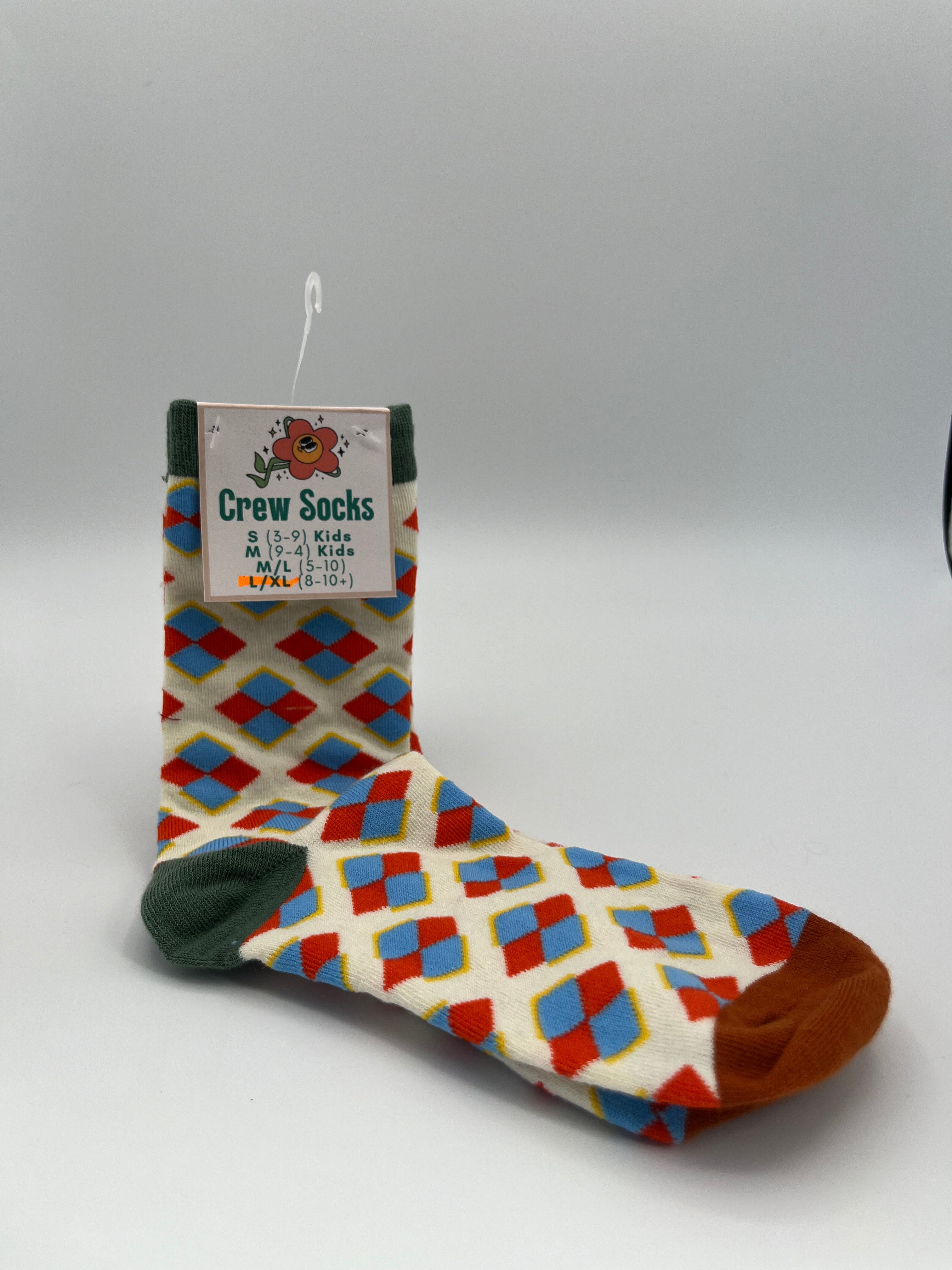 Patterned Crew Socks