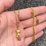 Abstract Beauty Body Charm 18K Gold Plated SS Necklace - FGS
