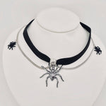 Halloween Gothic Spider Pendant Choker Necklace