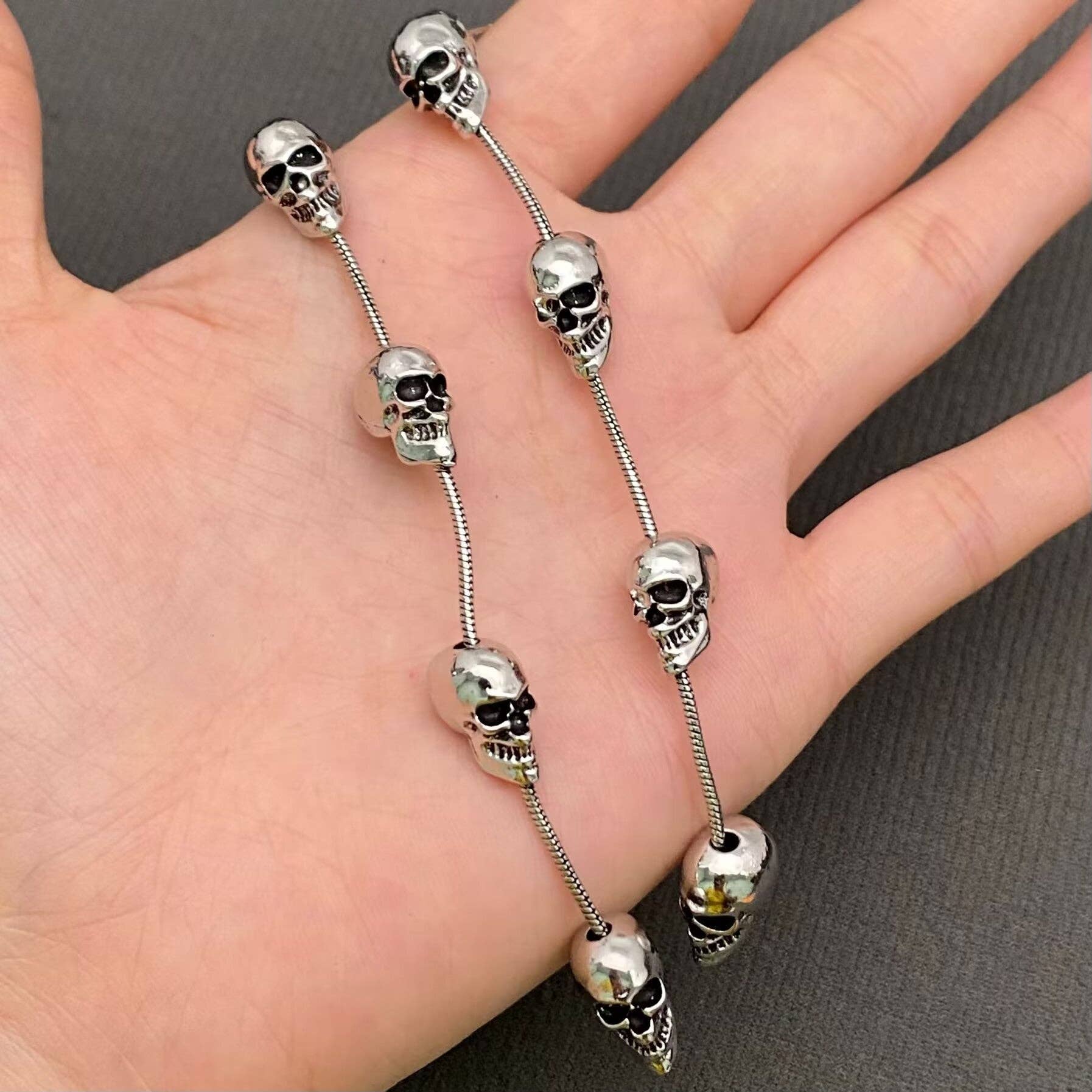 Halloween Skull Fringe Earrings - GT