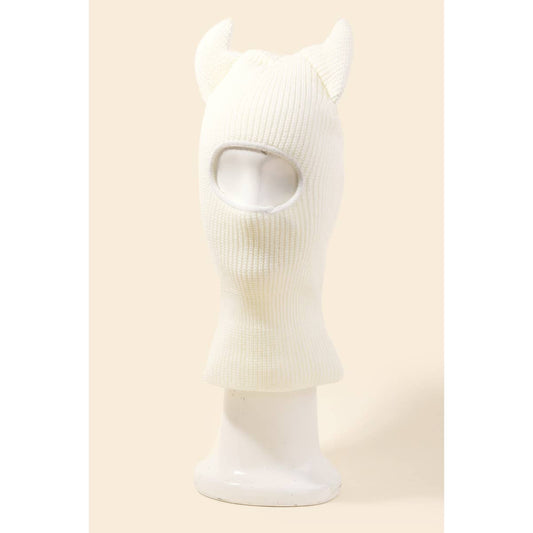Knitted Horned Balaclava