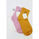 Solid Smiley Embroidered All Year Long Socks