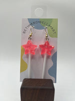 Beth and Bella Art Earrings - Lollipop Stars