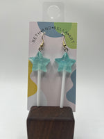 Beth and Bella Art Earrings - Lollipop Stars