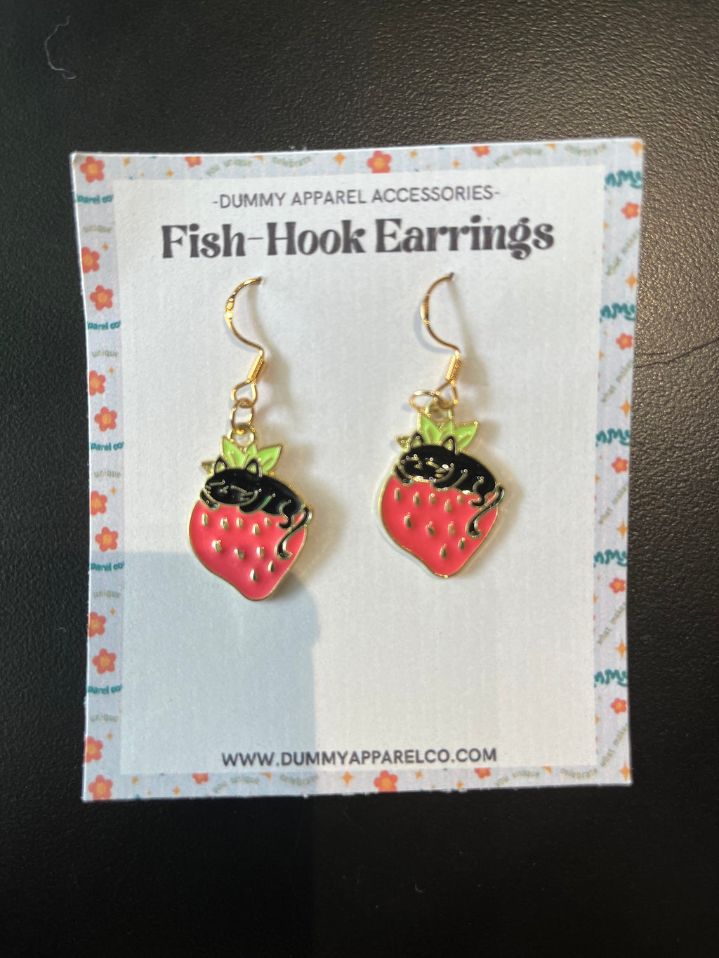 Strawberry Cat Earrings