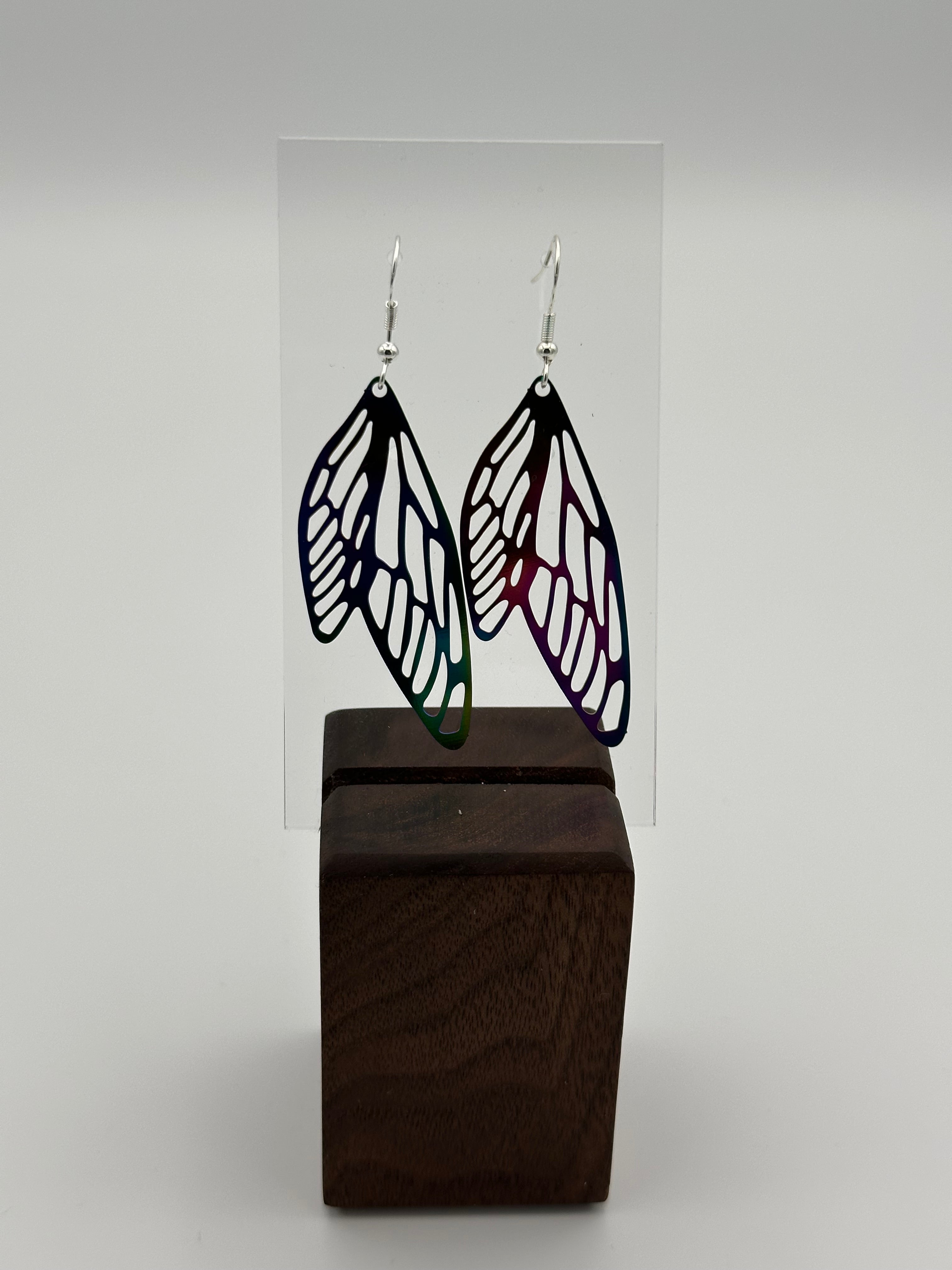Iridescent Insect Wing Earrings