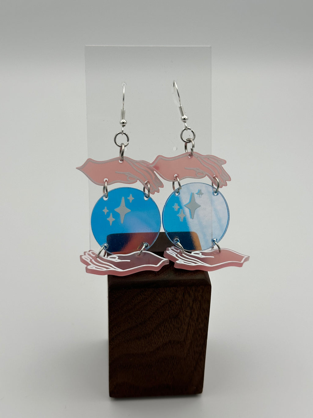 Translucent Crystal Ball Earrings