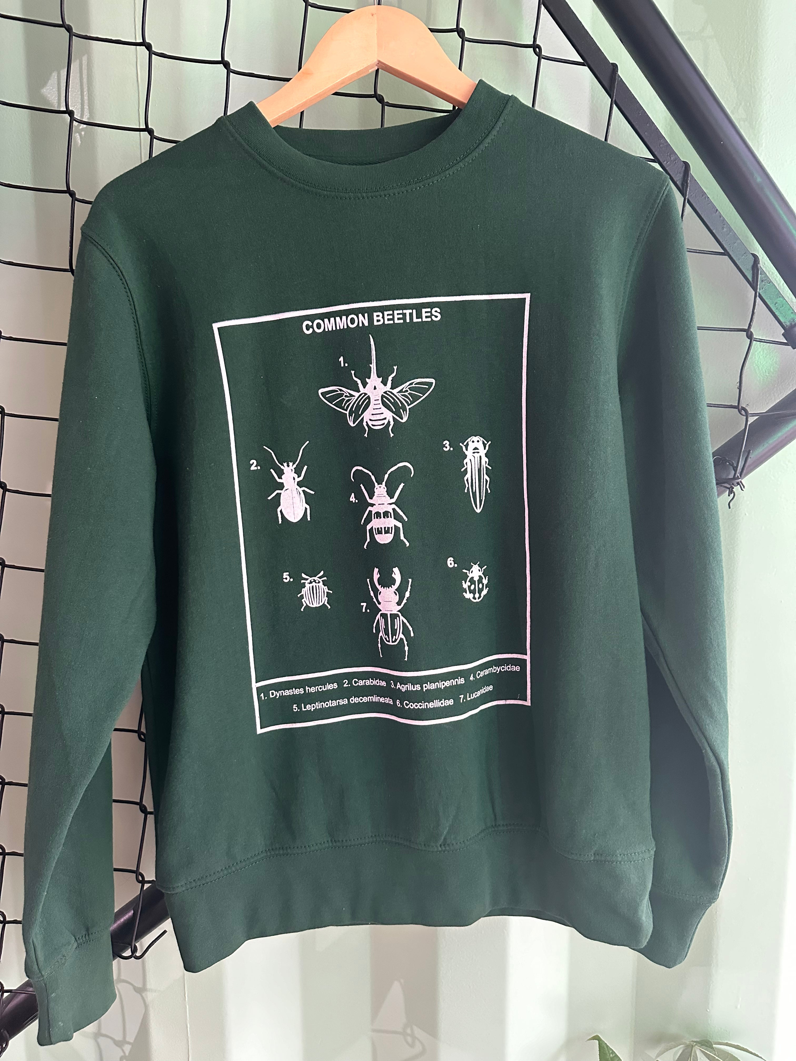 Instectology: Common Beetles Crewneck Sweatshirt