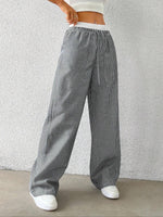 Trendy Striped  Loose Wide-Leg Pants DP25F546